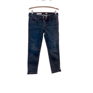 Anthropologie Pilcro & the Letterpress Stet Slim Straight Dark Wash Jeans No. 28